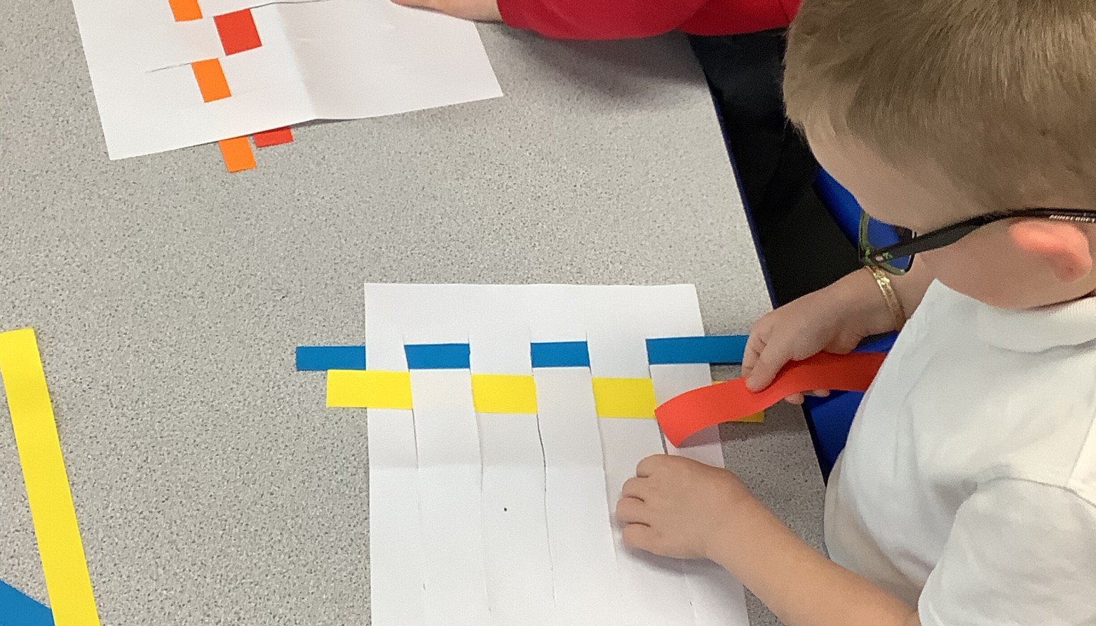 we enjoyed paper weaving