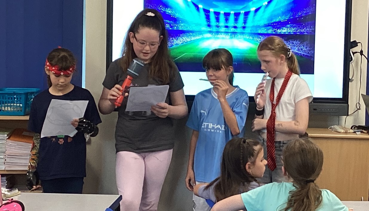 We also performed our songs for the class.