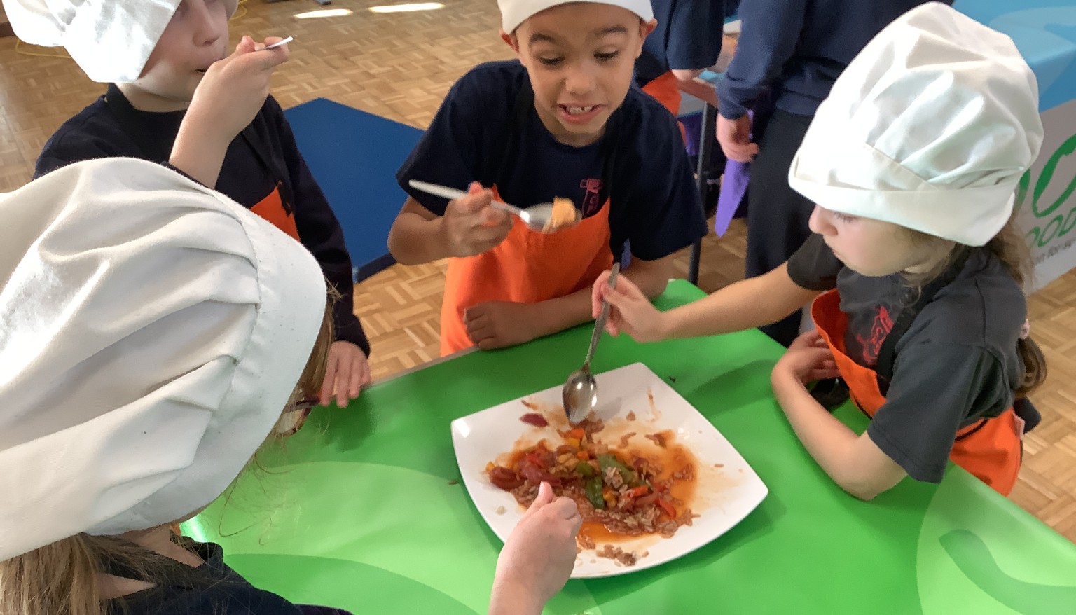 We enjoyed cooking during our Roots to Food experience!