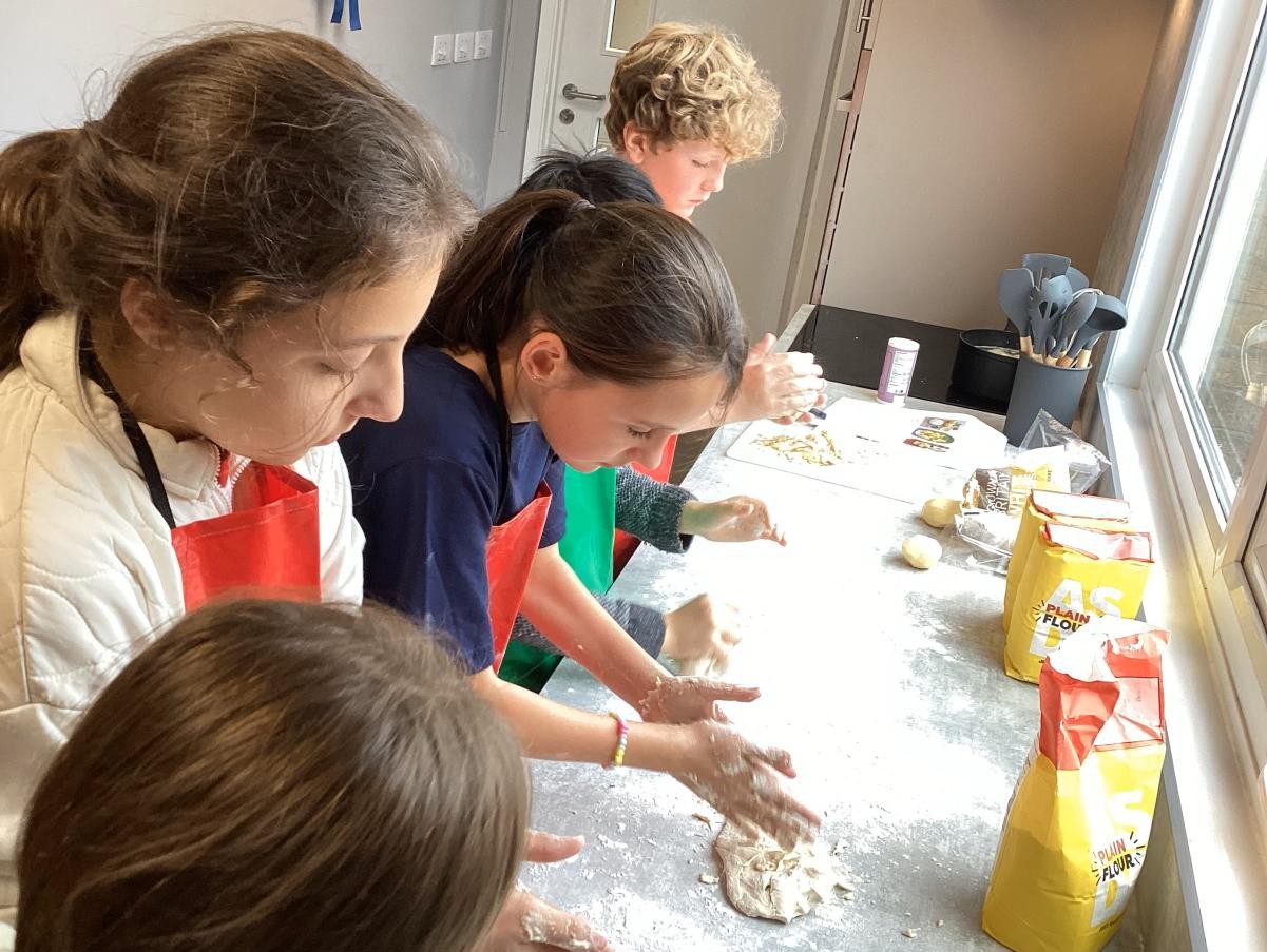 Even making their own dough!
