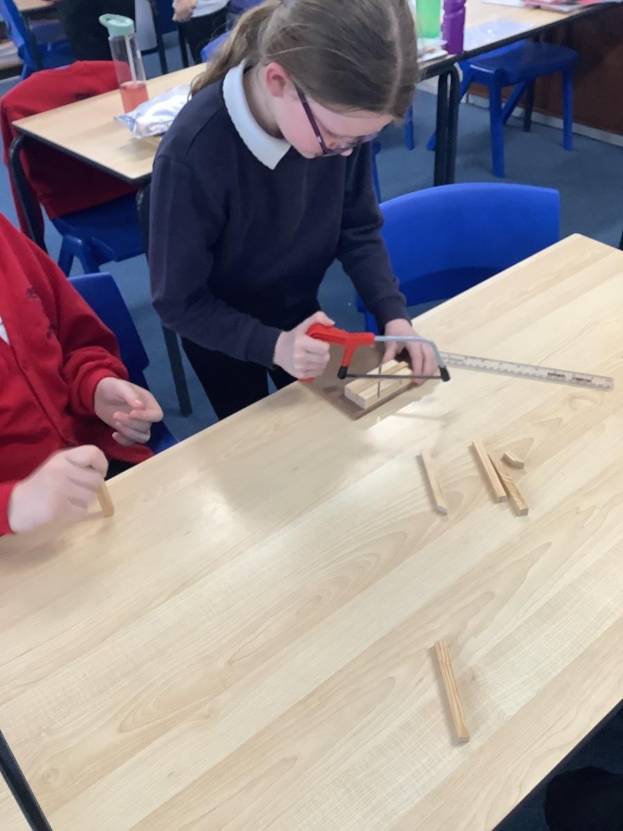 We explored different ways of using saws to chop wood.