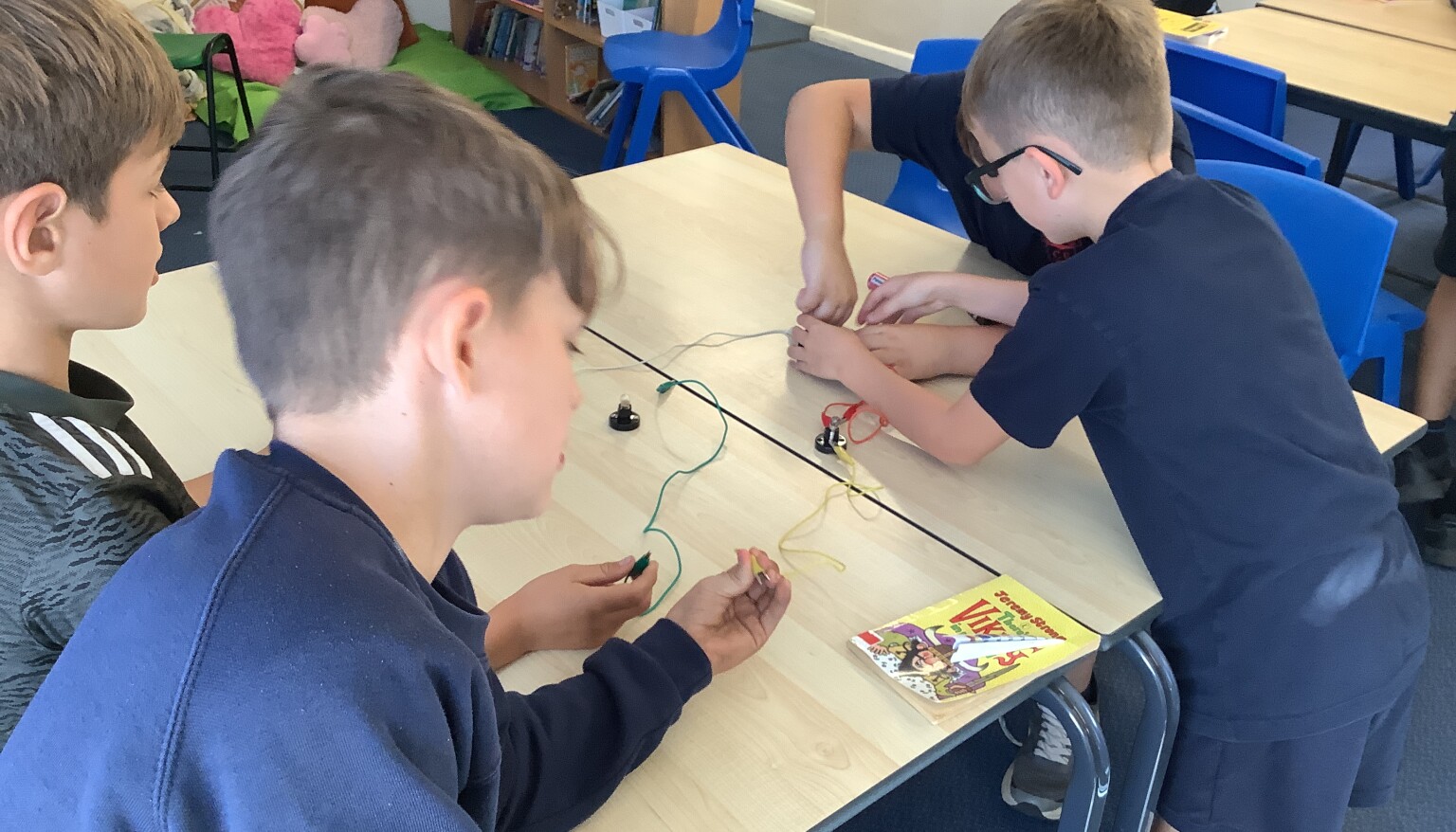 We enjoyed working as a group and problem solving with each piece of equipment!