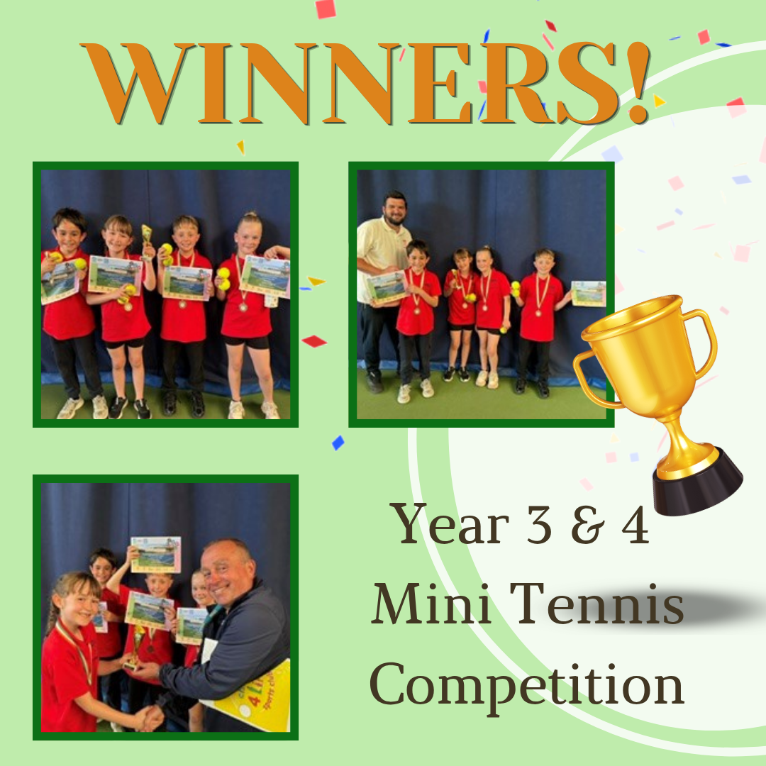 Winners of the Year 3/4 Mini Tennis Competition