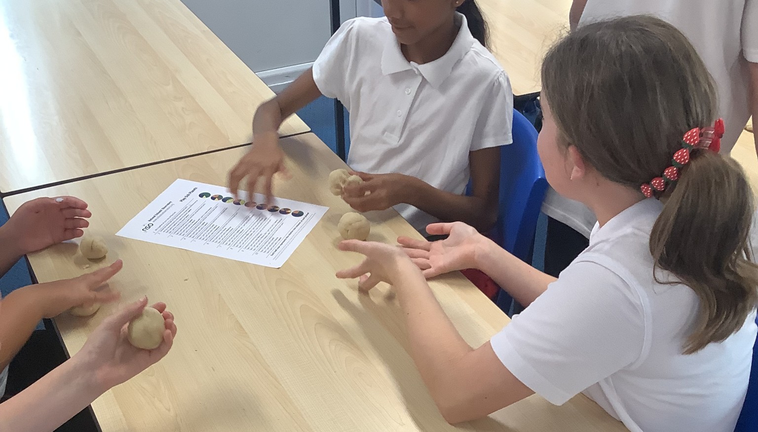 We created the planets using playdough.