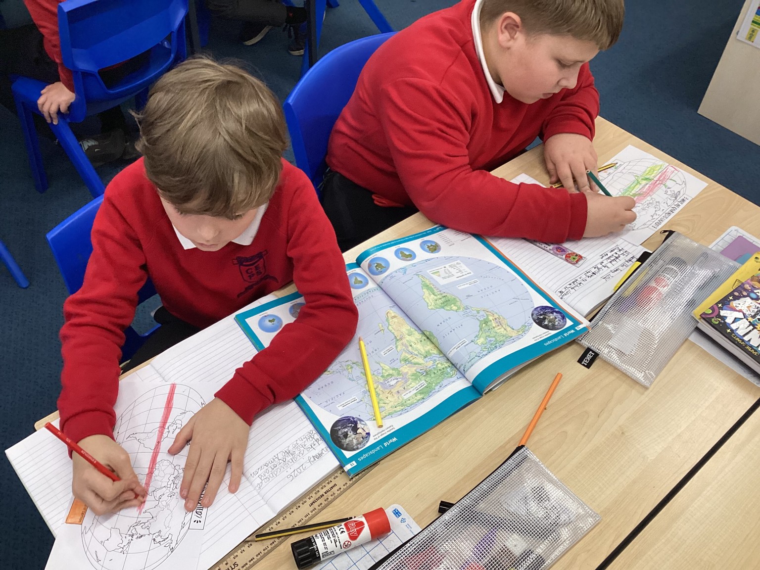 Geography - We used atlases to find out where rainforests are located.
