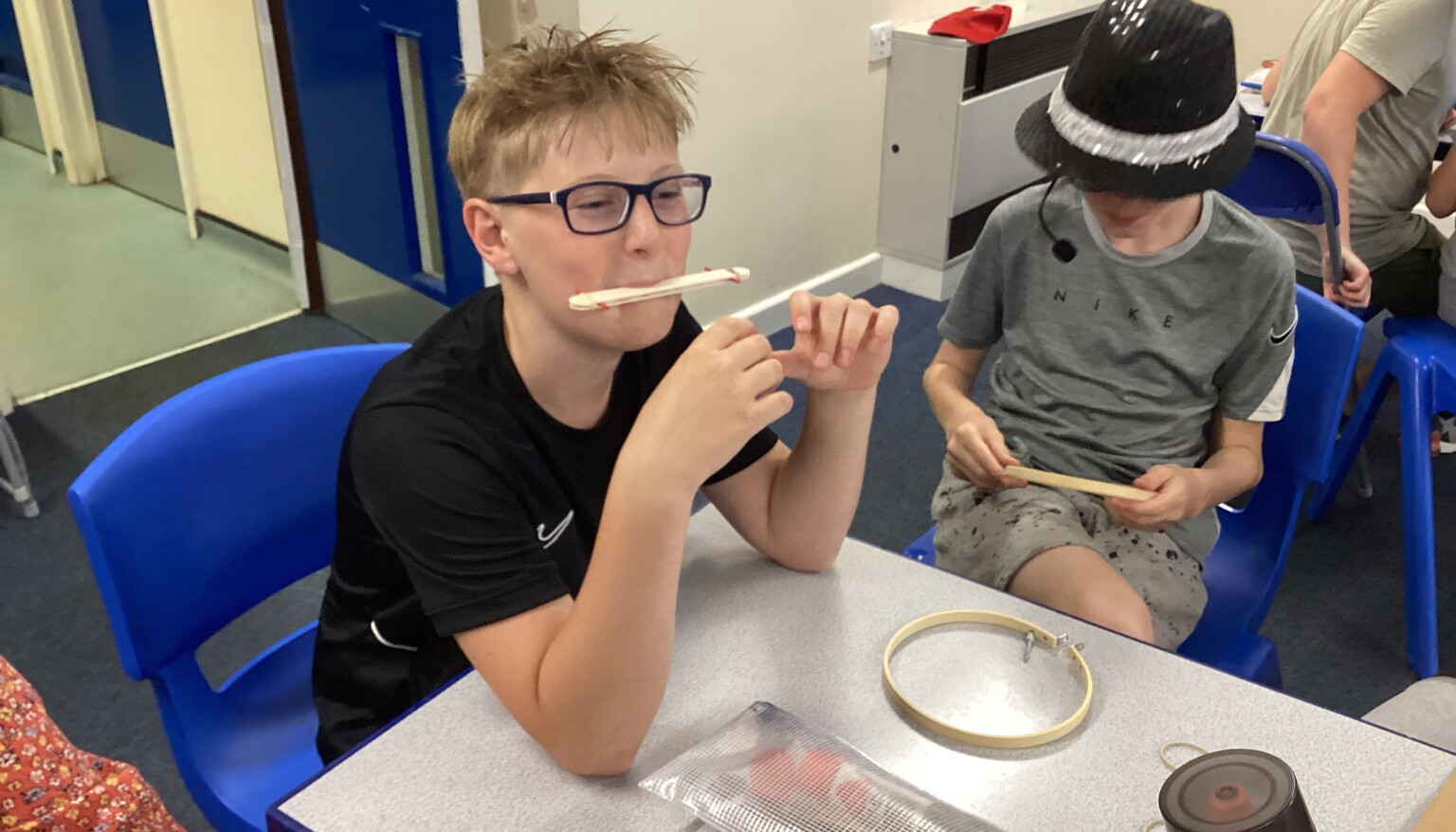 As a part of our World Music Day celebrations, we wrote our own football songs and created musical instruments to use in our performances.