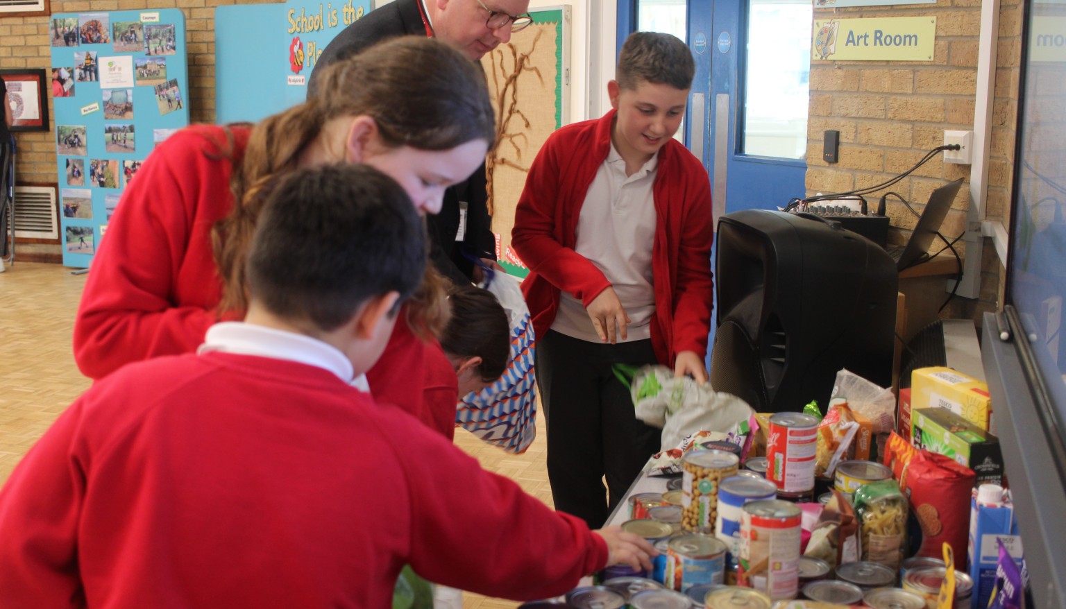 Packing up all the donations
