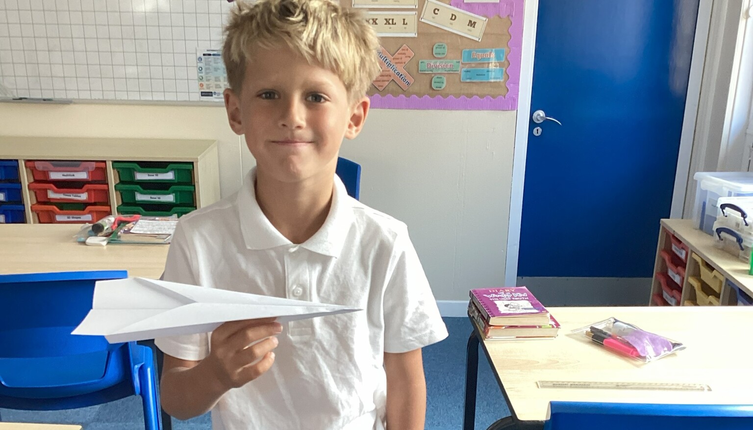 Making paper aeroplanes in science to see the effects of air resistance!
