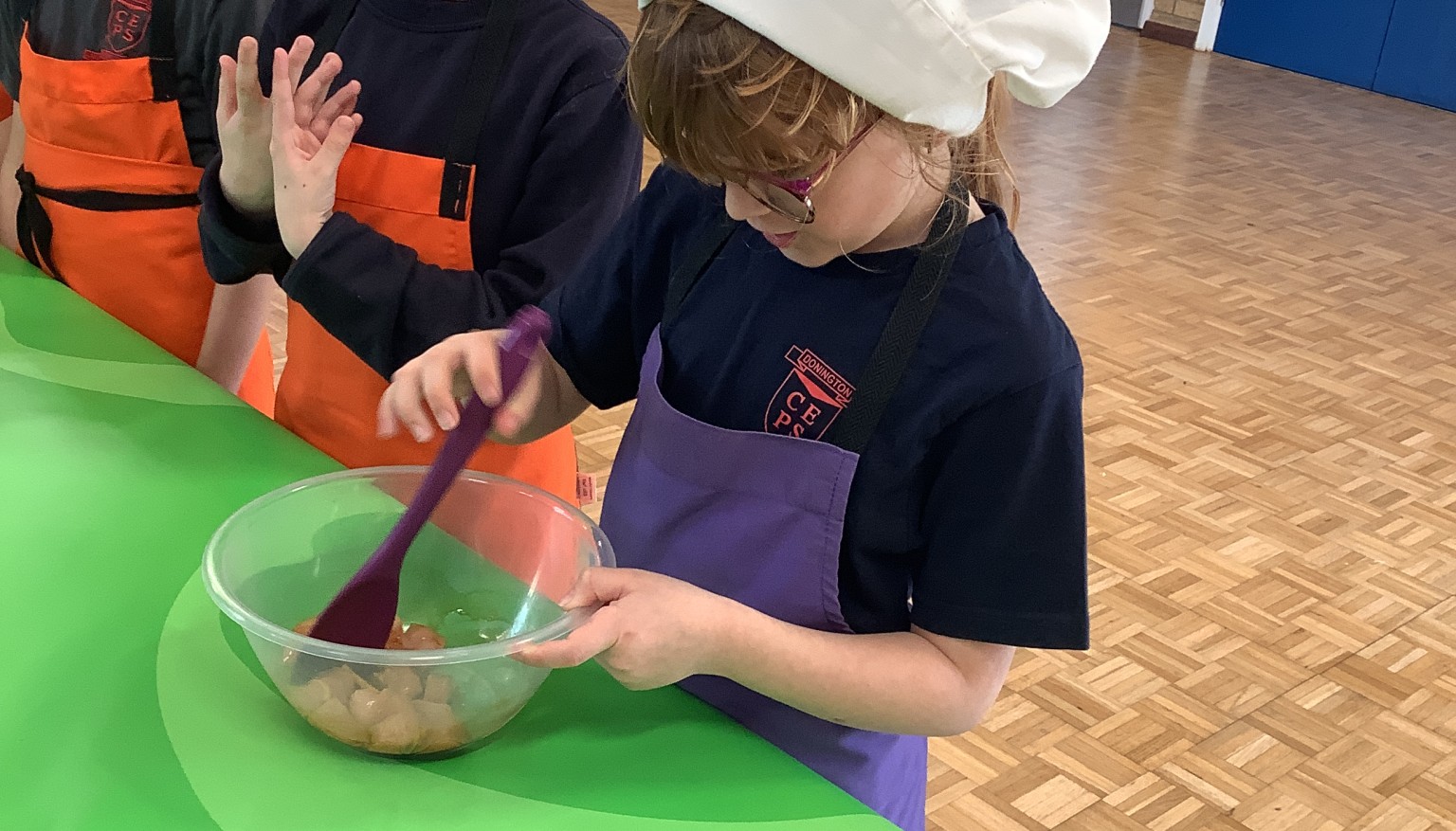 We enjoyed cooking during our Roots to Food experience!