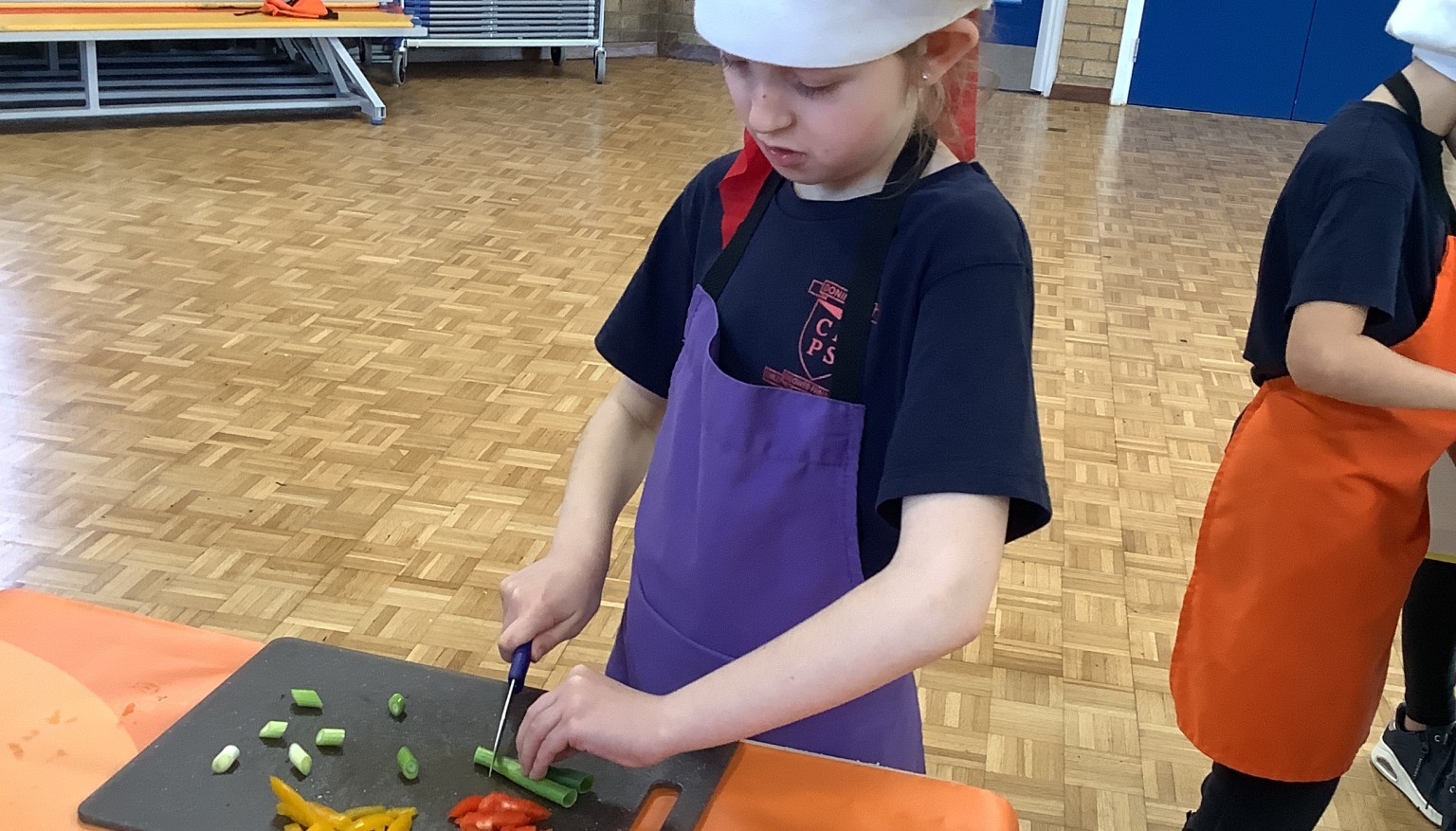 We enjoyed cooking during our Roots to Food experience!