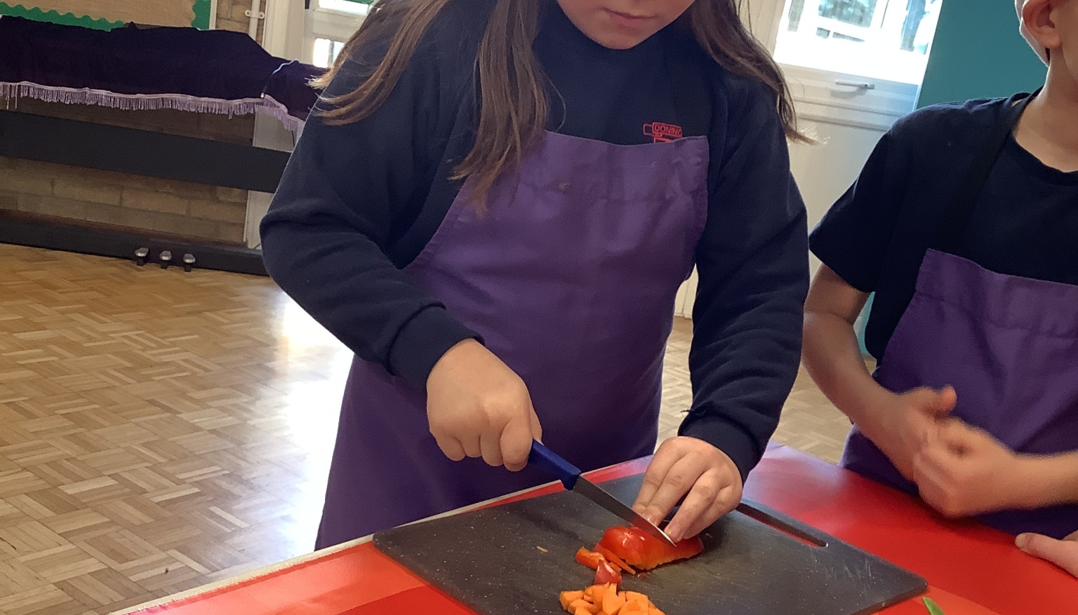 We enjoyed cooking during our Roots to Food experience!