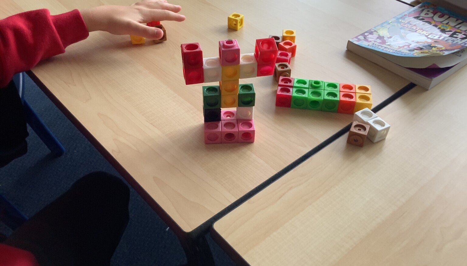 In art, we built sculptures out of cubes to understand the features and purpose of sculptures.
