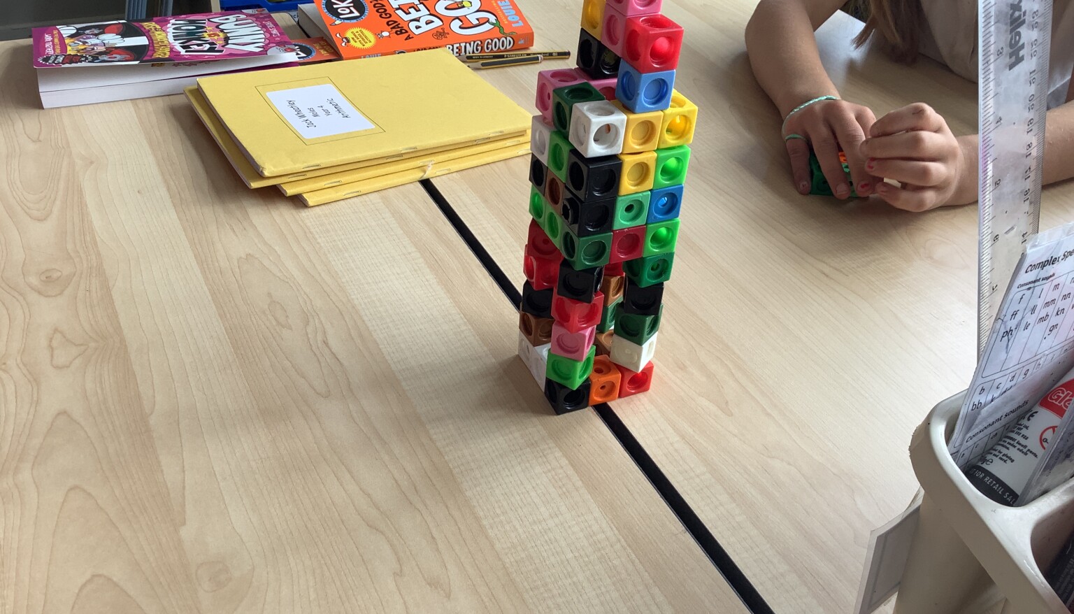 In art, we built sculptures out of cubes to understand the features and purpose of sculptures.