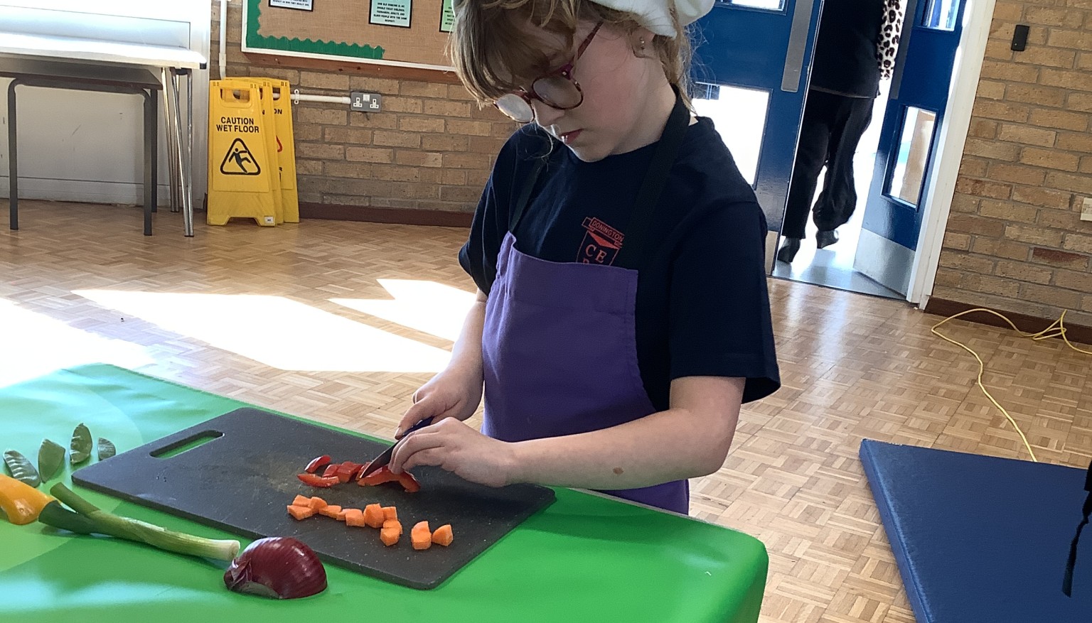 We enjoyed cooking during our Roots to Food experience!