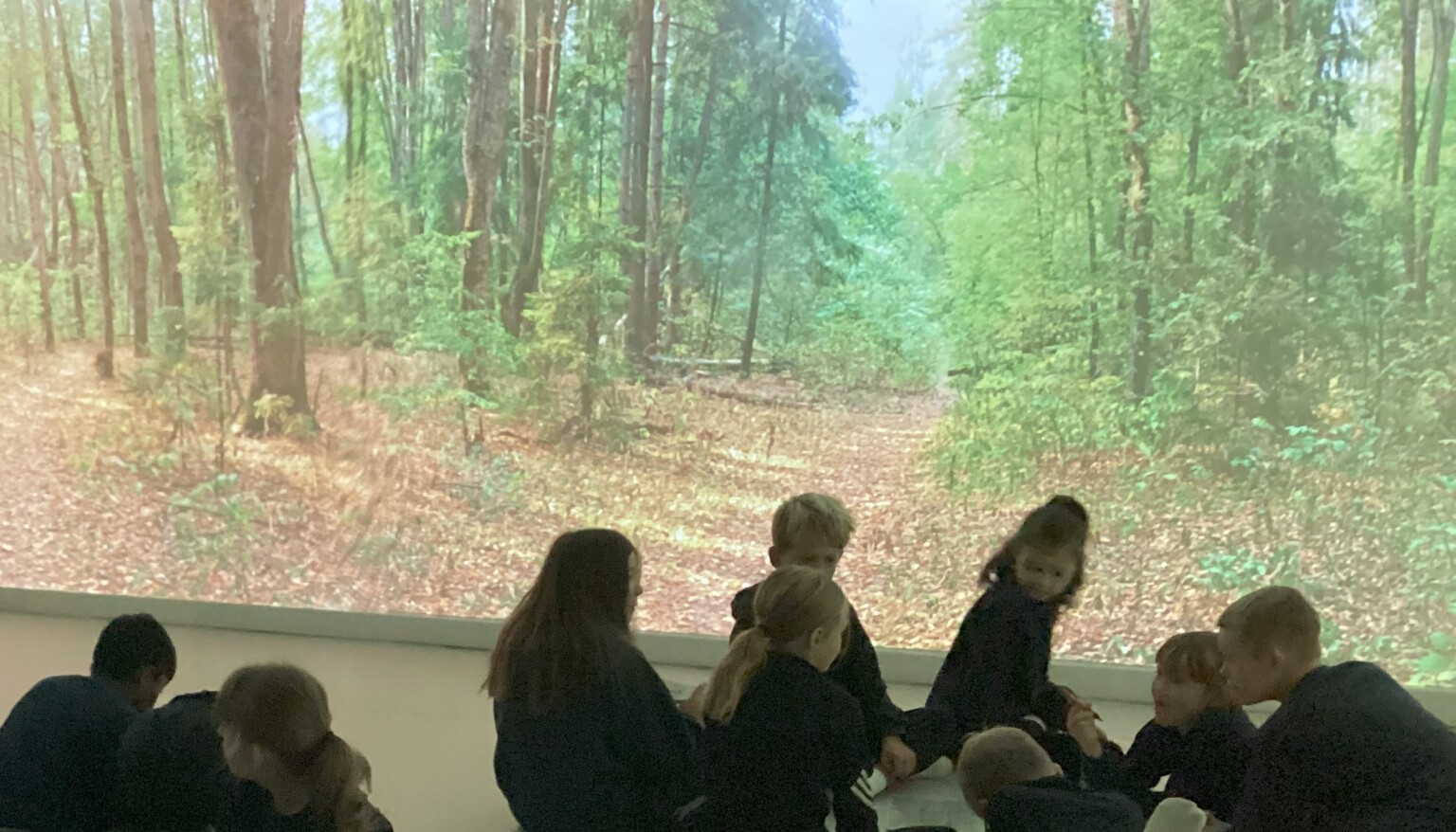 Visiting the immersive suite to help us write a setting description!