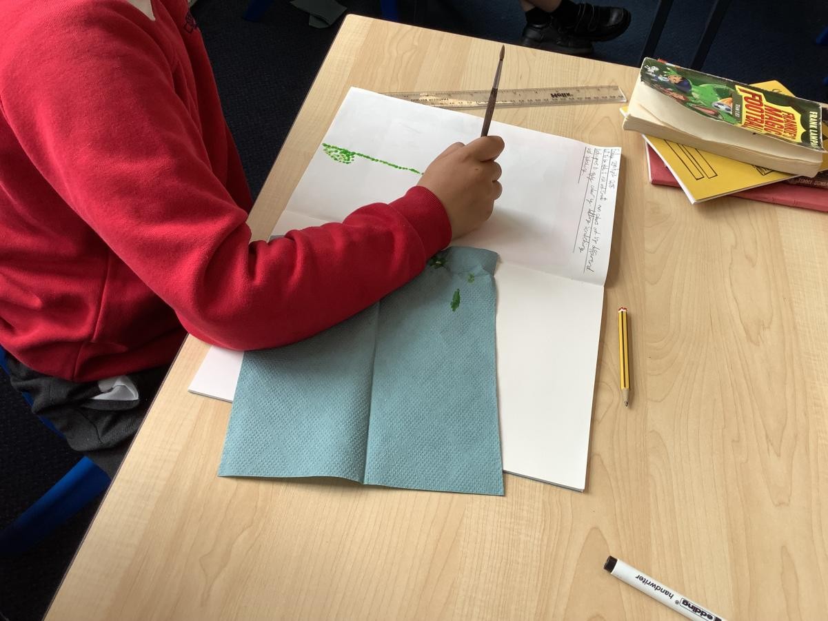 In Art we used pointillism to create flowers.