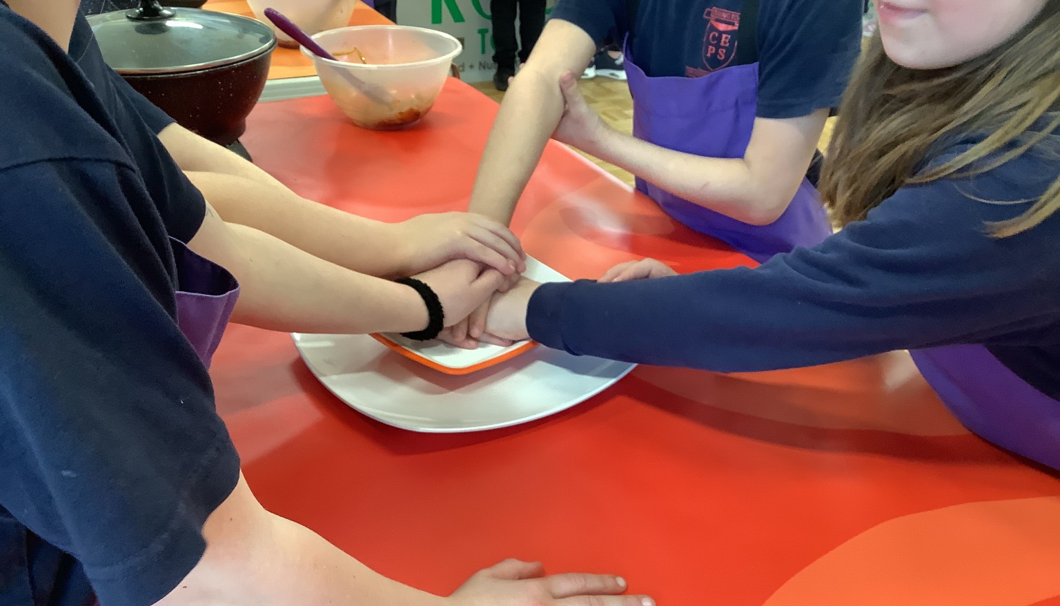 We enjoyed cooking during our Roots to Food experience!