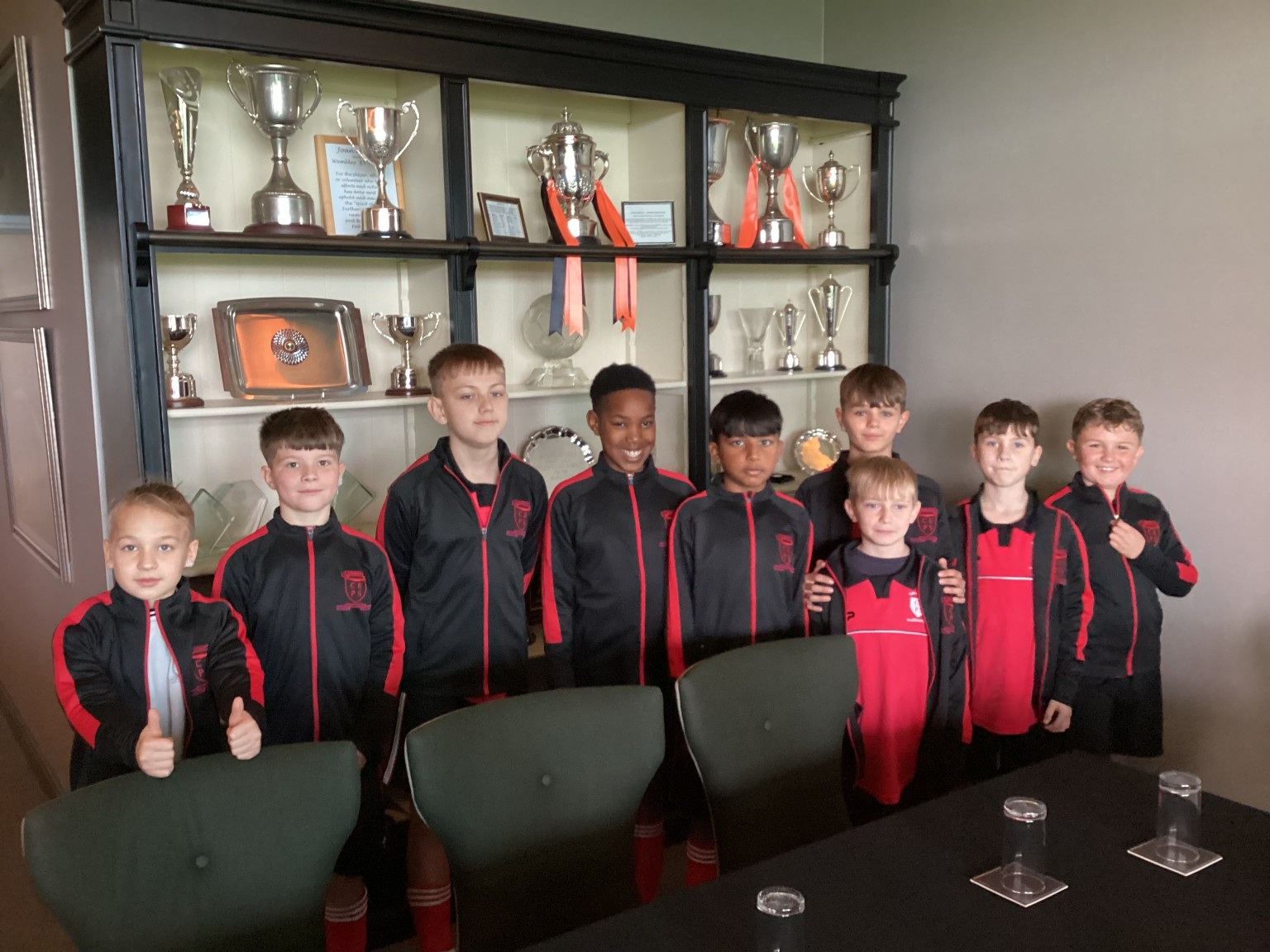 We explored the football stadium.