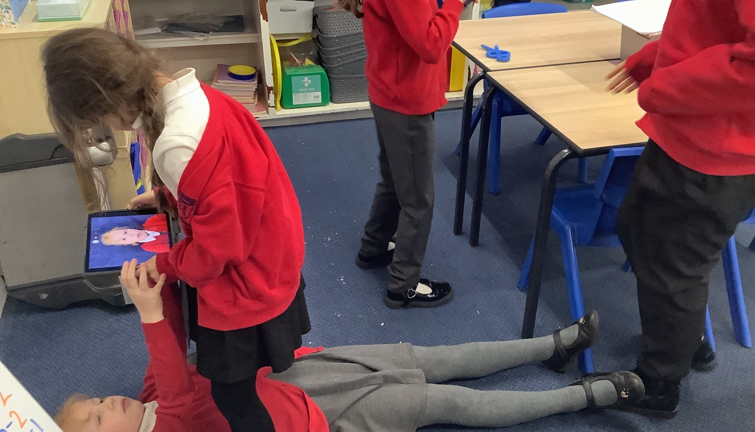 During our Art lesson, we looked at the correct ways to take a self-portrait.