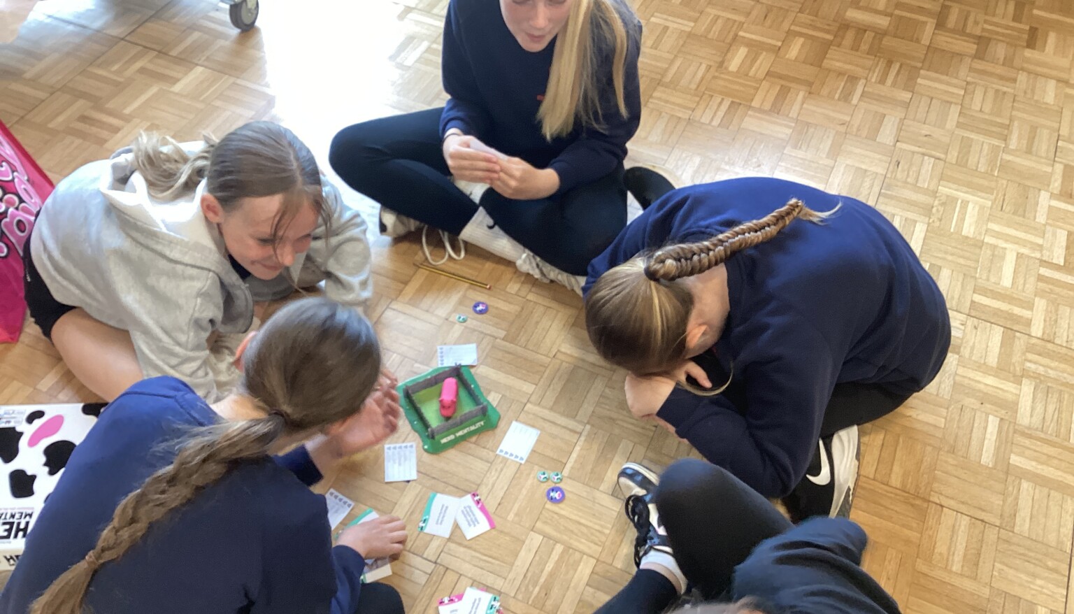 After SATs, Year 6 enjoyed playing games together.