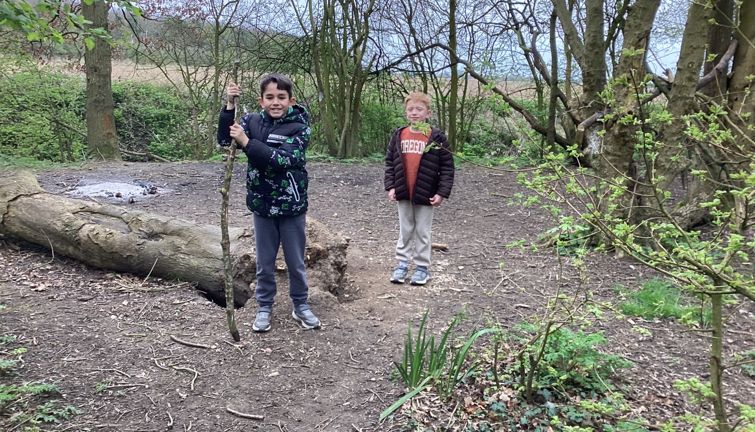 Having fun in the forest