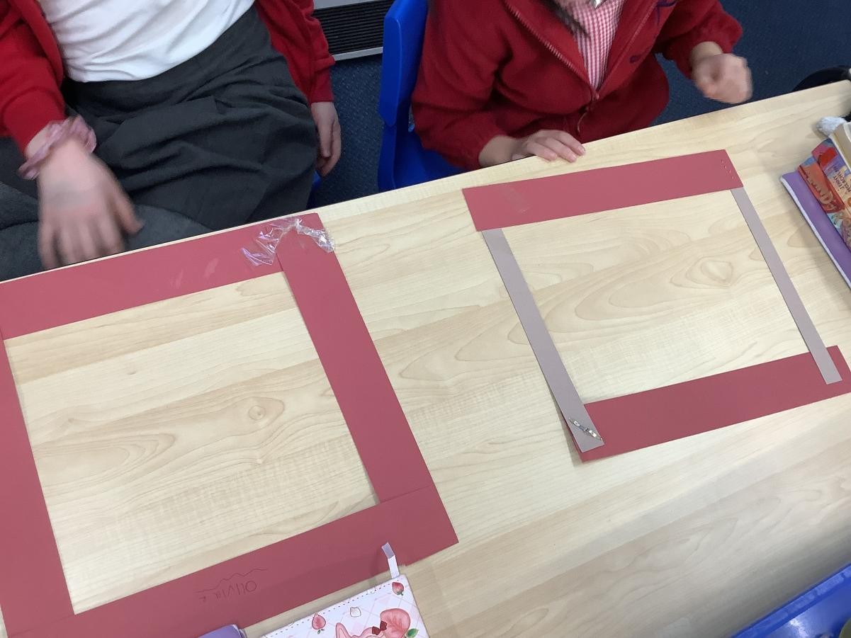 We enjoyed learning about different joining techniques in DT! These included tape, staples, glue and split pins.