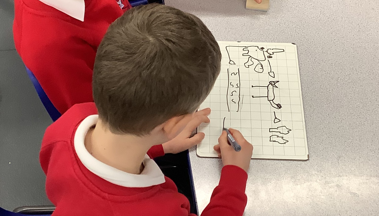 We wrote and acted out story maps