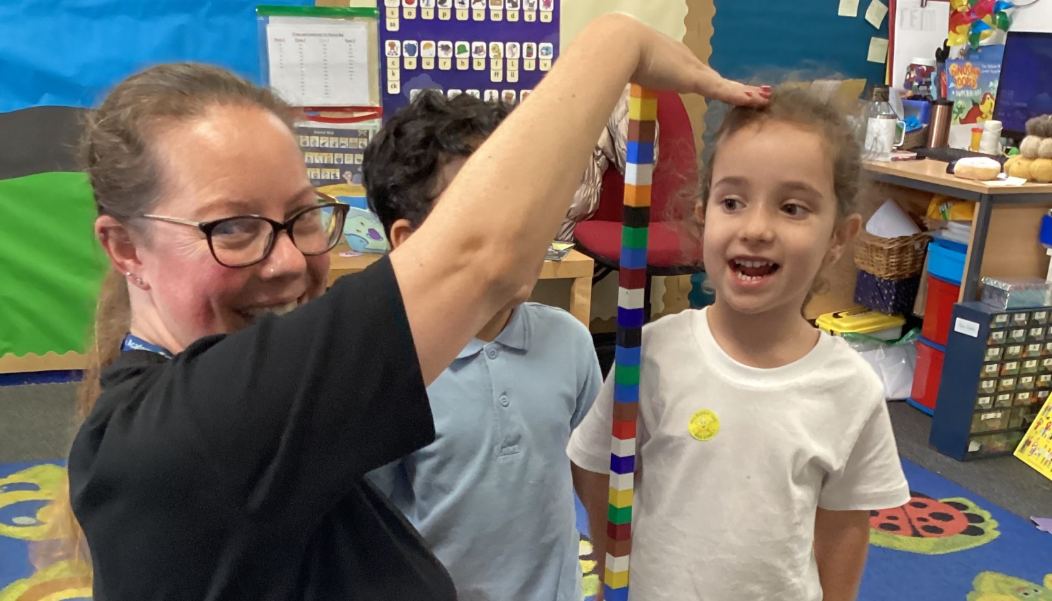 Oaks have been exploring hieght using different resources around the classroom.