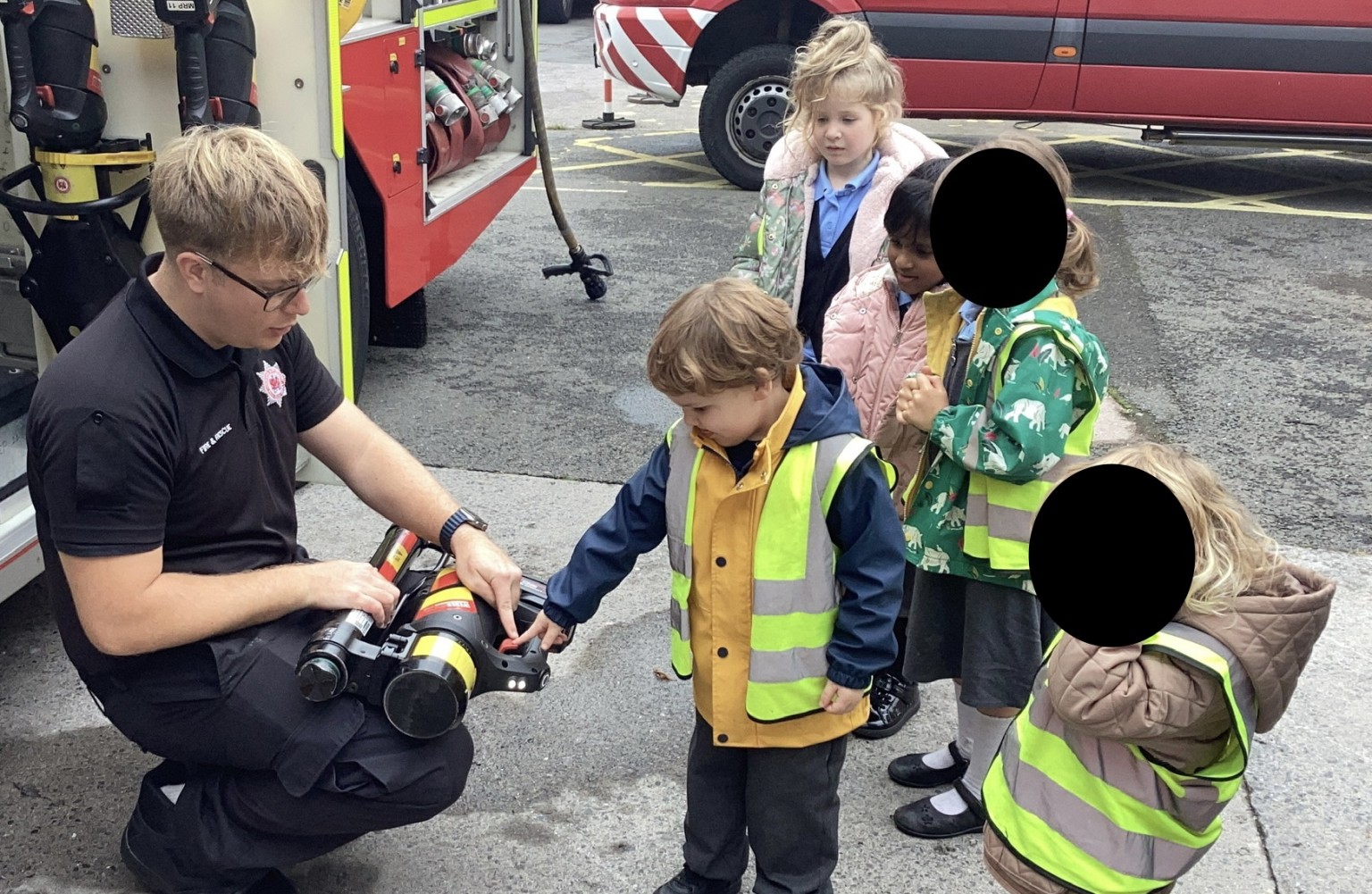 We got to have a go at using some of the tools.