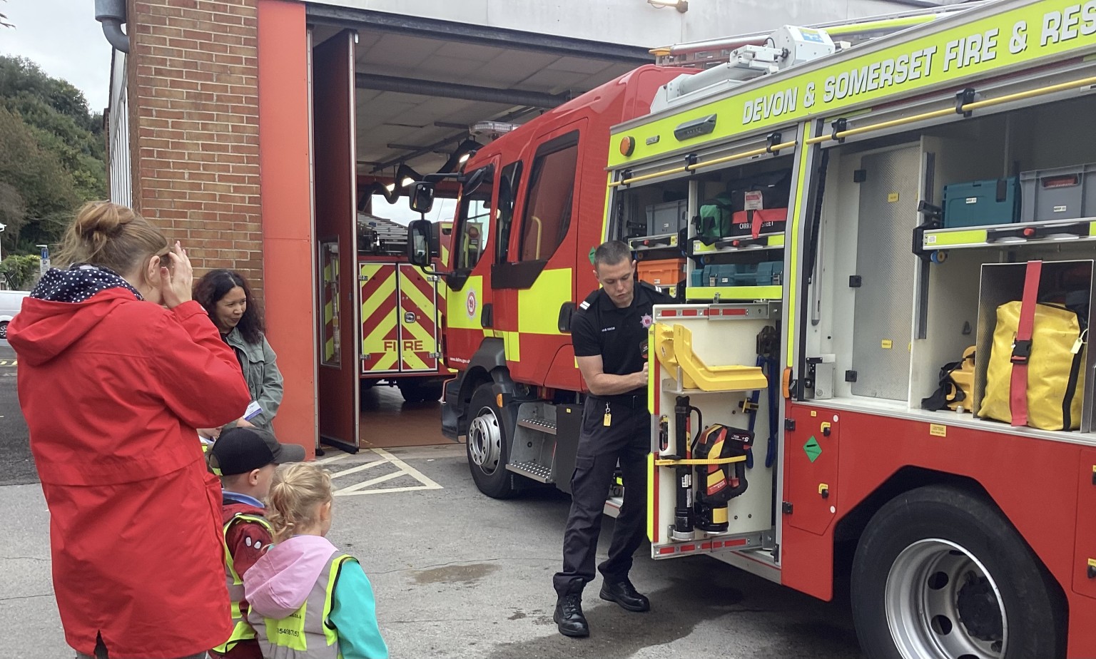 We got to see where the tools they use to recue people are kept. 