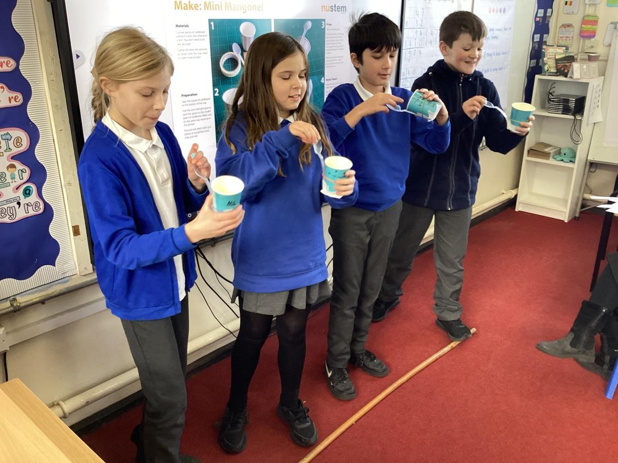 Creating catapults using levers. 