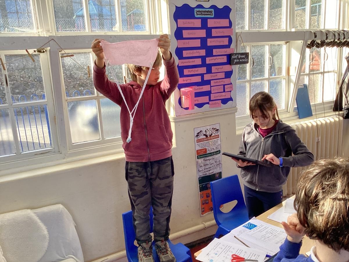 Exploring air resistance in parachutes. 
