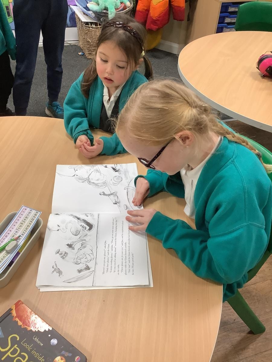 We love to read with the younger children.