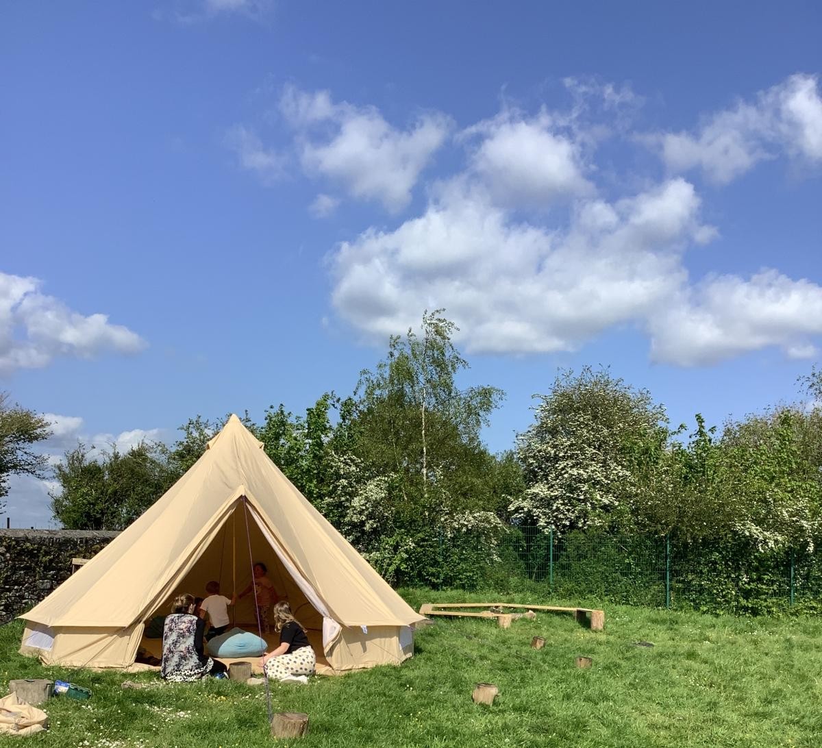 Bell tent bought by FRIENDS for our outdoor learning area
