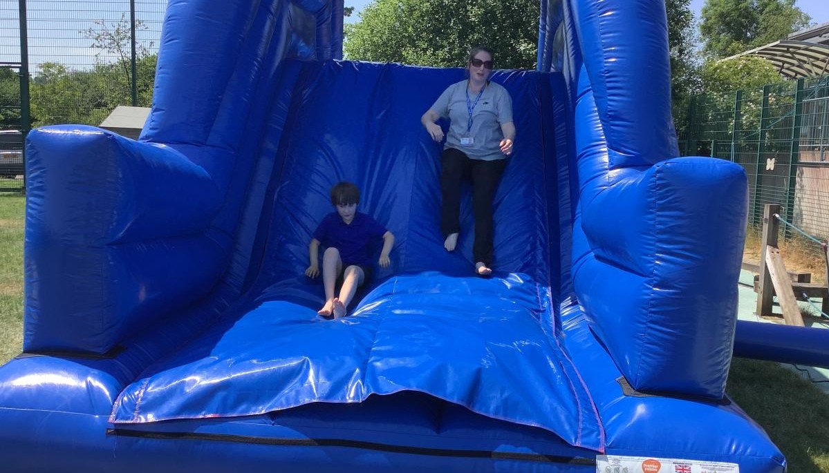 Inflatable slide