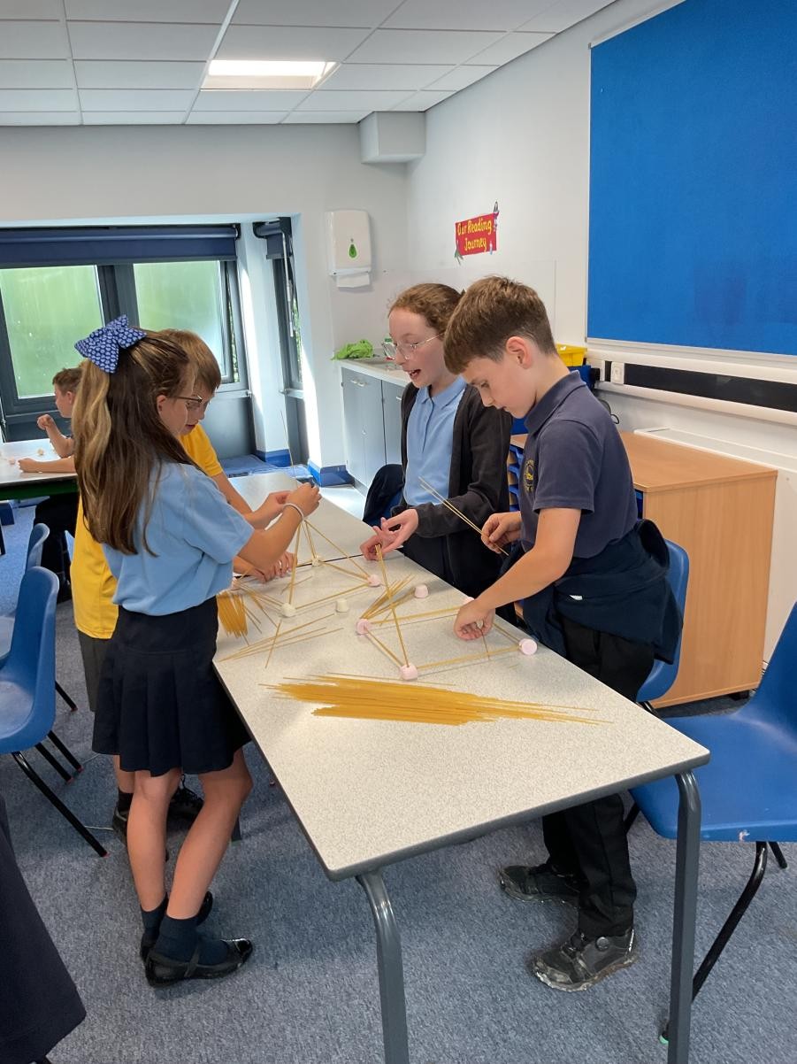We worked on one of our learning behaviours 'resilience' to build a strong tower from marshmallows and spaghetti pasta. 