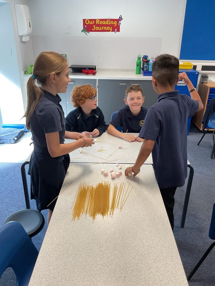 We worked on one of our learning behaviours 'resilience' to build a strong tower from marshmallows and spaghetti pasta. 