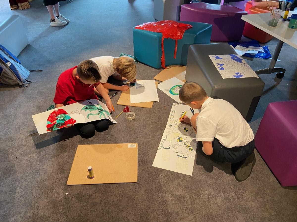 Children created their interpretation of the books they saw and worked with.