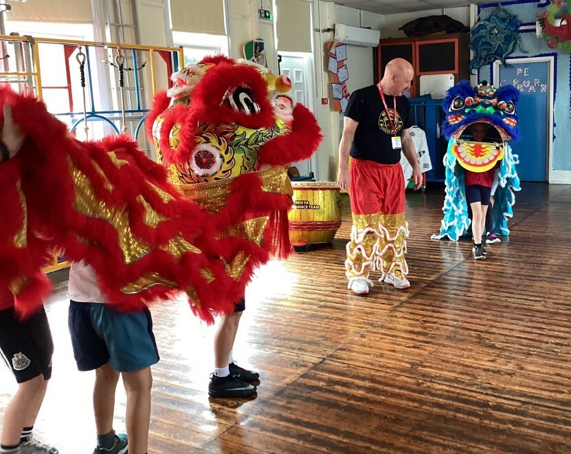 Chinese lion dance