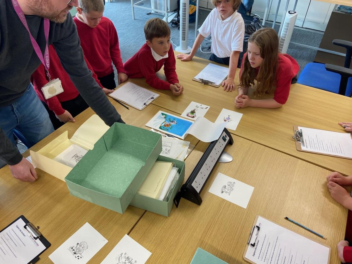 They visited Newcastle Library archives to explore extremely rare and old books.