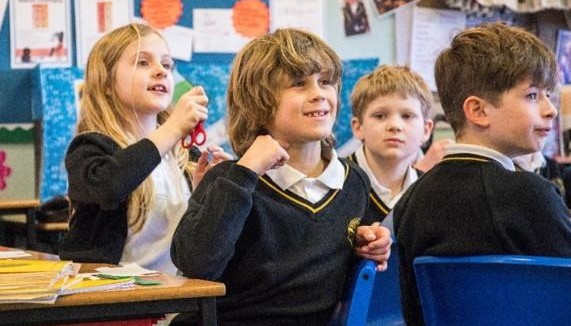 Children in a lesson 