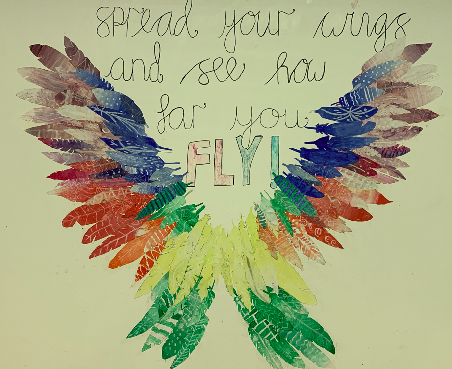 Designed and created by a Year 6 class to send a positive message to the rest of the school