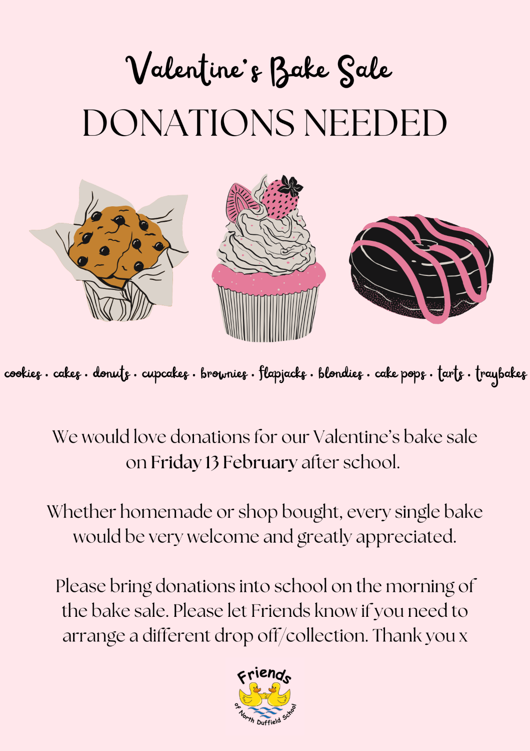 Valendtine's bake sale
