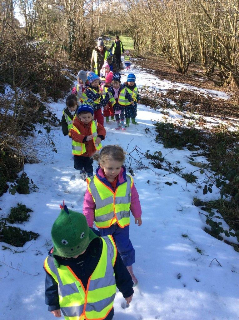 A wintery walk at the scout field