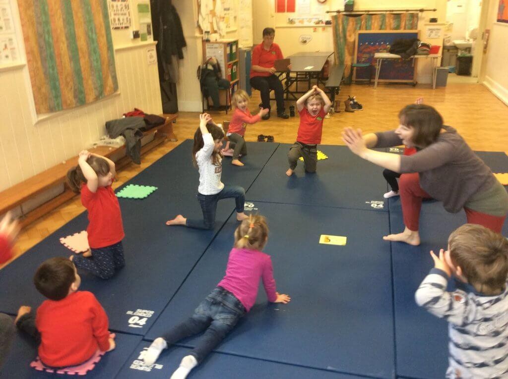 We have a yoga session every Monday afternoon