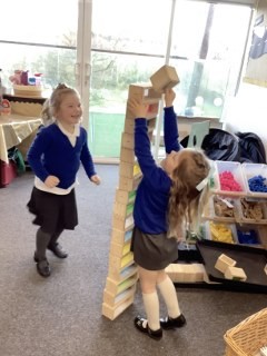 Birch class showing team work and challenging themselves to take their play to the next level!