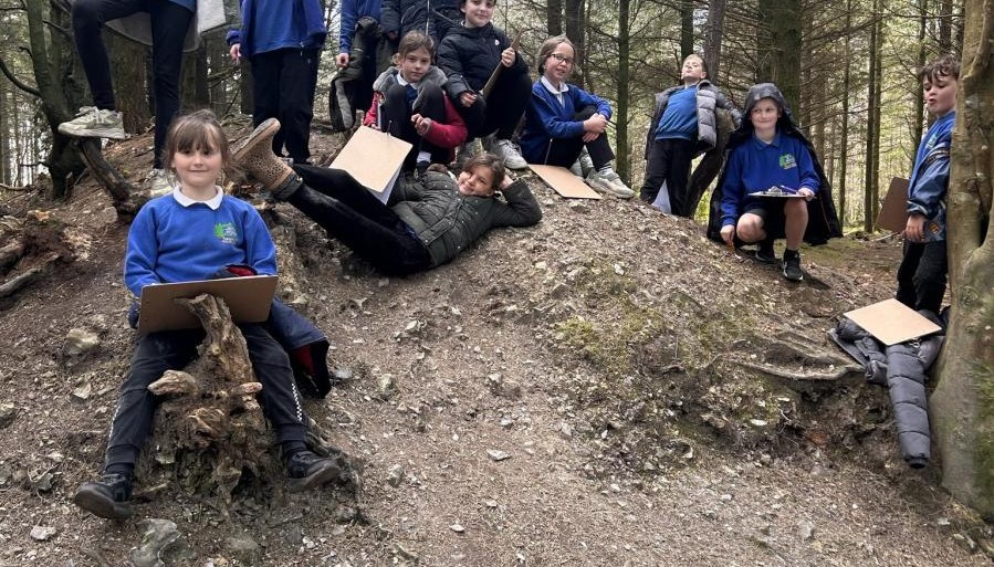 children in forest 