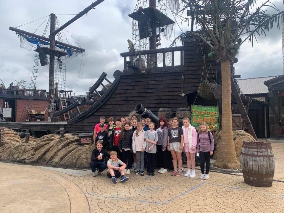 Flamingo Land.

No wonder they were tired!!