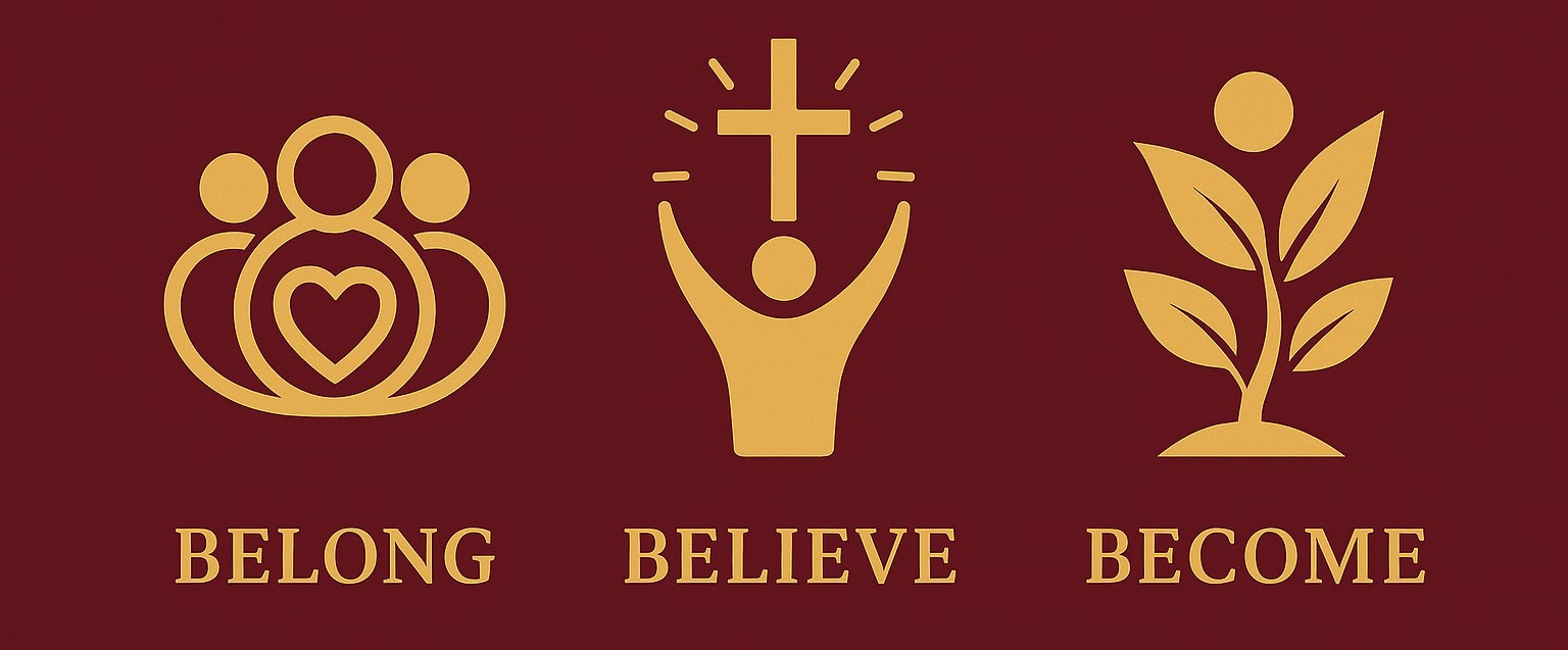 Belong, believe, become