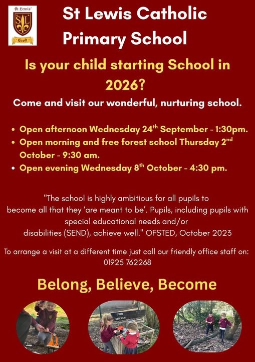 Reception Open Days poster